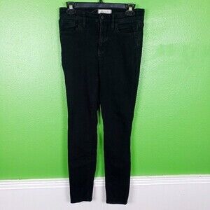 Madewell Women's Black High Rise Roadtripper Denim Black Jeans Sz 26